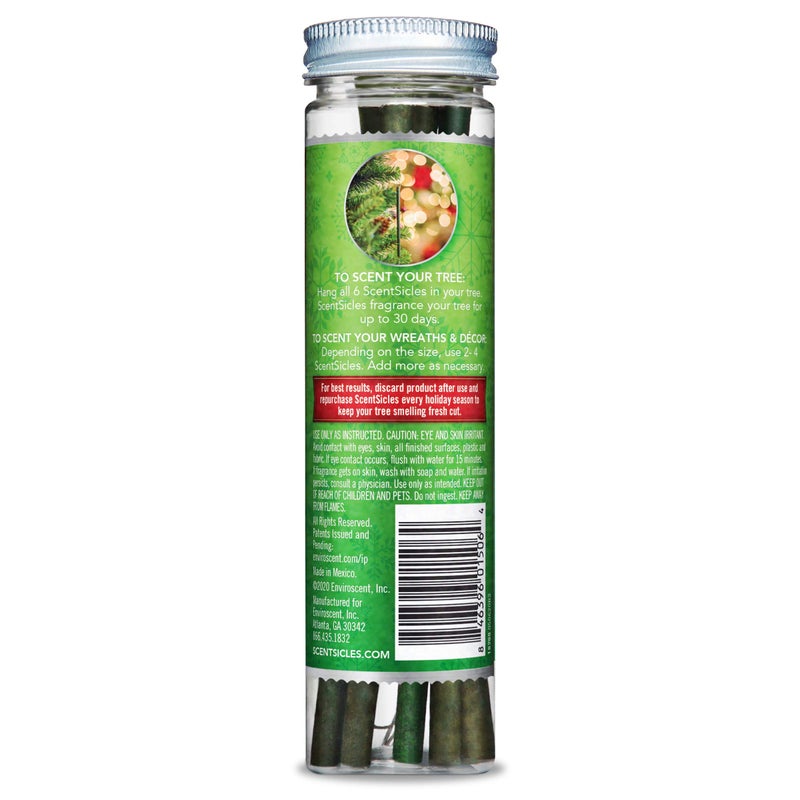 Scentsicles - 04314-024 Scented Christmas Ornaments for Christmas Tree, All Natural Holiday Air Freshener (White Winter Fir Holiday Fragrance) Includes 6 Ornaments & Hooks - Image 2
